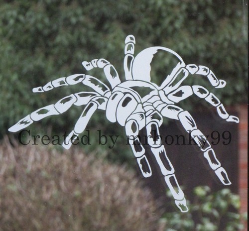 Etched glass black tarantula - glass, /