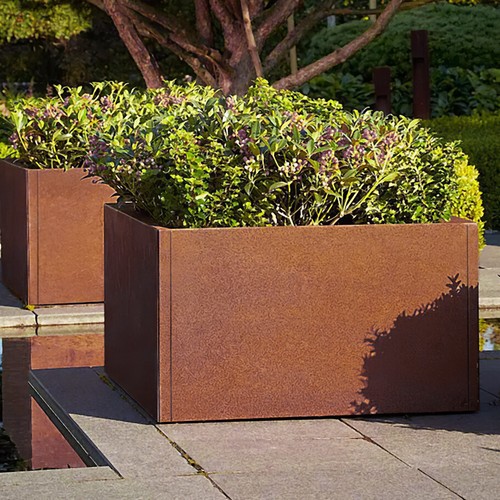 Outdoor large metal planter - metal,