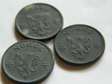 1941 3x 50 Ore - under German occupation WWII - Norway - XF