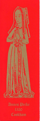 Brass rubbing bookmark - bookmark, card