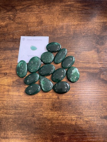 Green aventurine worry stone - green,