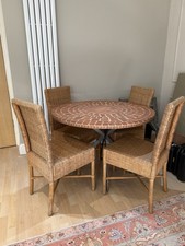 Round mosaic dining table with