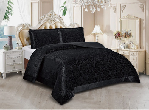 Velvet quilted bedspread - velvet,