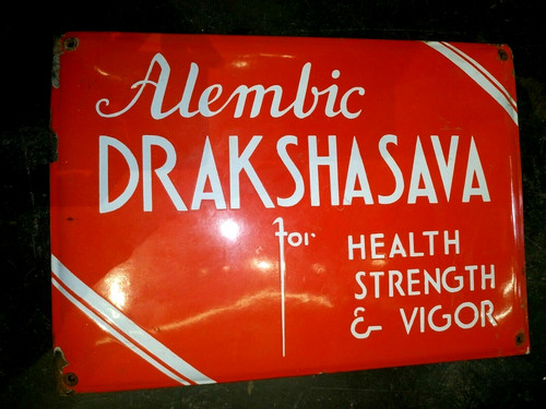 Vintage porcelain sign alembic - vintage,