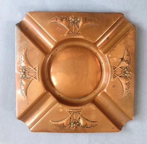 Wmf copper ashtray jugenstil - ashtray,