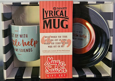 The Beatles With a Little Help From My Lyrics Mug / Cup & Saucer Gift Set NEW