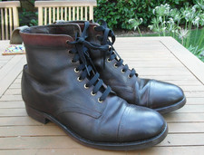 Private Purchase WW2 style British Army Black Ammo Ankle Boots Leather Size 9