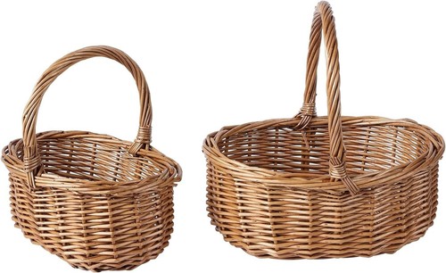 Natural wicker basket - natural,