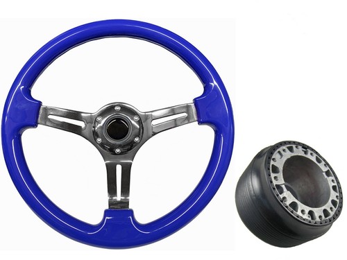 Blue chrome steering - blue, ts