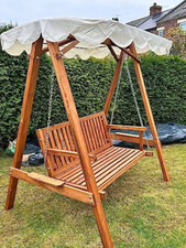 Wooden Garden Swing Bench