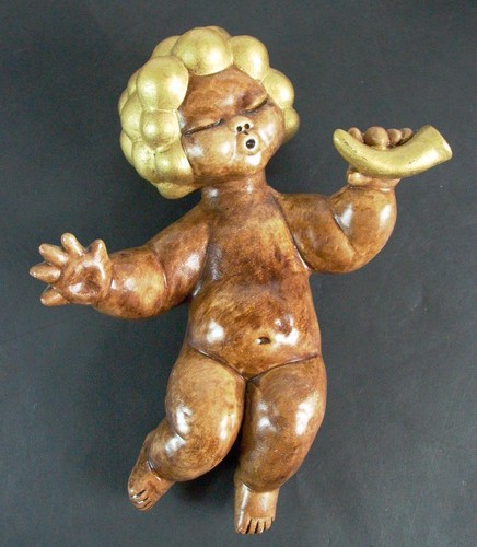 Wall angel with trombone - ,