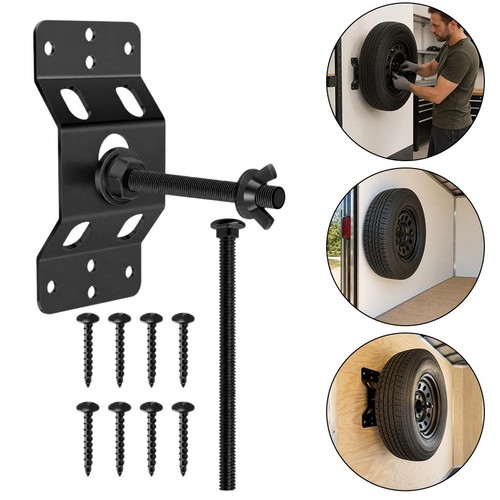 Wall mount spare - wheel, carrier