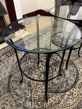 Glass Side Table Round End