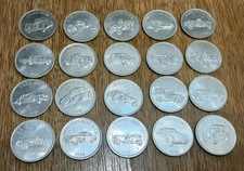Shell Historic Cars Coin Collection.  Full Set of 20. Very Good Condition
