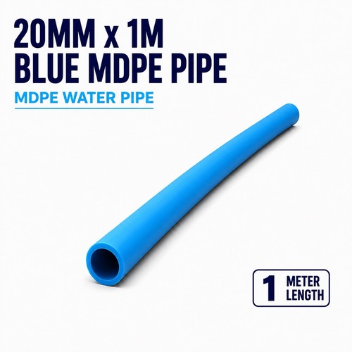 20mm blue mdpe water pipe - blue,