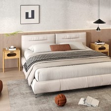 GAINOOM Bamboo Nightstand Bedroom Farmhouse Bedside Table Natural