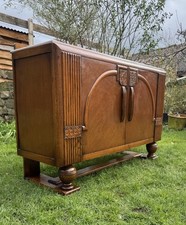 Antique Art Deco Oak 2 Door