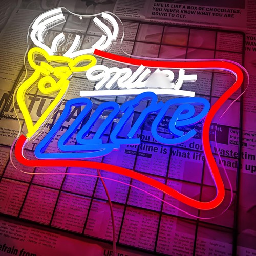 Beer miller lite - lite, neon