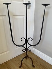 Wrought Iron 3 Candle Holder