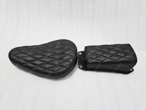 Black leather solo seat - black, &