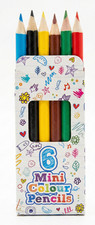 6 MINI COLOURING PENCILS PACKS