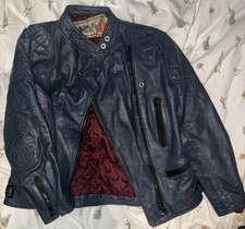 Vintage Wolf Leather Blue