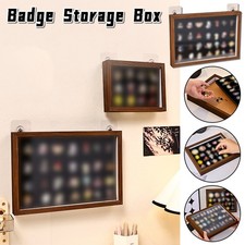 Badge Storage Box Collectible Pin Organizer Jewelry Display Case for Medals