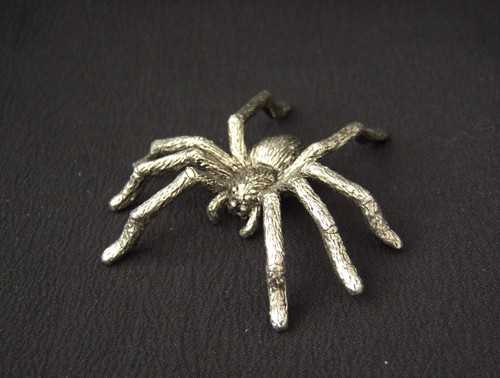 Pewter spider tarantula - spider/tarantula, by