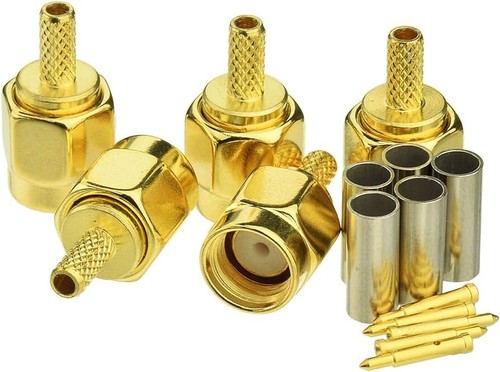 Sma male crimp plug - crimp, to