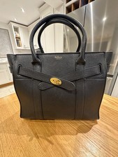 Mulberry Zipped Bayswater Small Classic Grain In Black