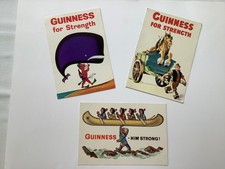 Vintage Guinness postcards x 3