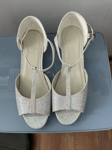 Silver sparkle dance shoes - silver,