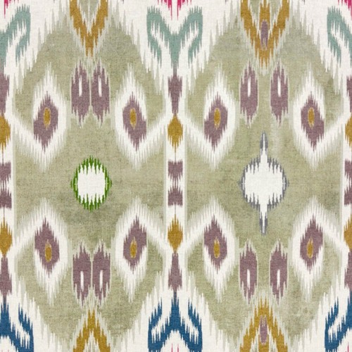 Zena ikat matcha - fabric, 137cm
