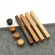 2Pcs Natural Wood Cabinet Knob