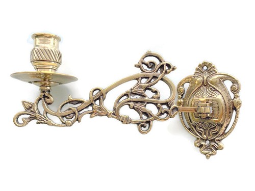 Brass piano sconce candle - brass,