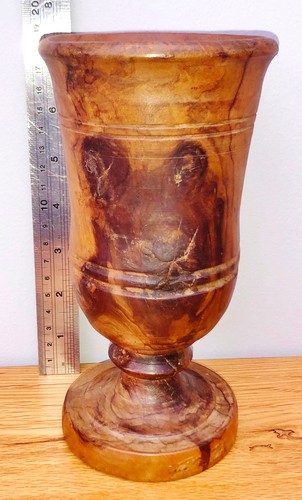 Hand turned wooden - hand, goblet