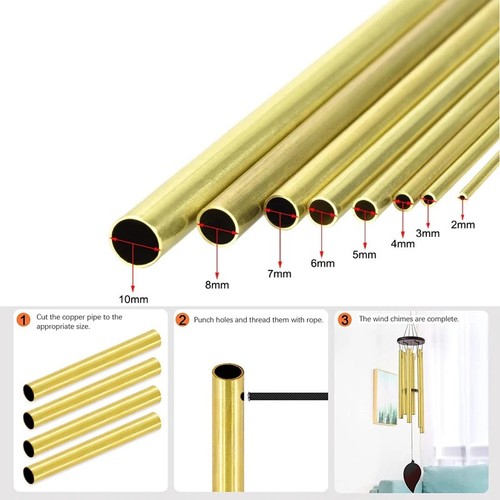 Brass round tube - round, wall