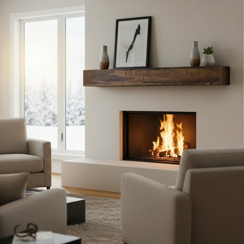 Deep beam wood shelf - deep,