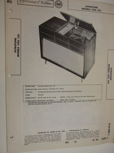1950 sams photofact - sf,