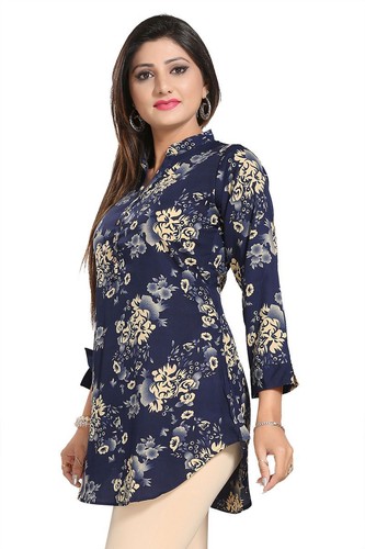 Ladies navy blue kurti - ladies, tunic