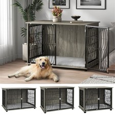 PawHut Dog Crate Furniture End Table w/ Cushion for Dogs
