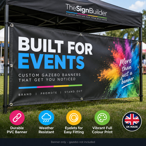 Custom printed gazebo - custom, banner