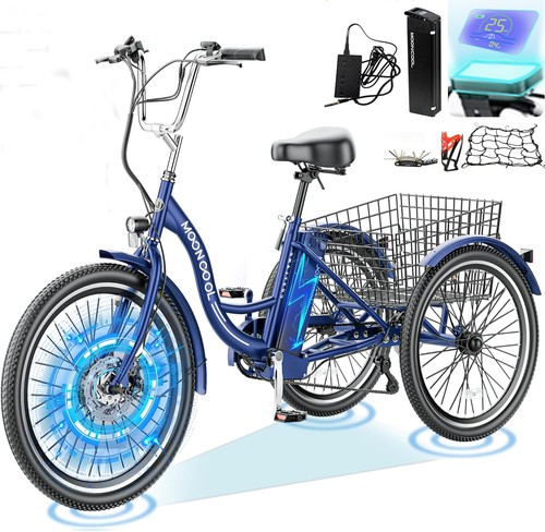 Mooncool blue electric trike - electric,