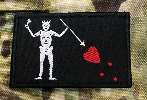 Blackbeard pirate flag patch - blackbeard,