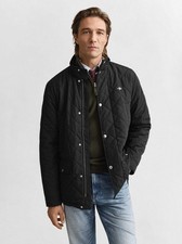 GANT Mens Black Quilted Windcheater Jacket