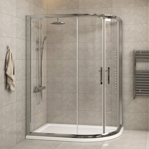 Offset quadrant shower - quadrant,