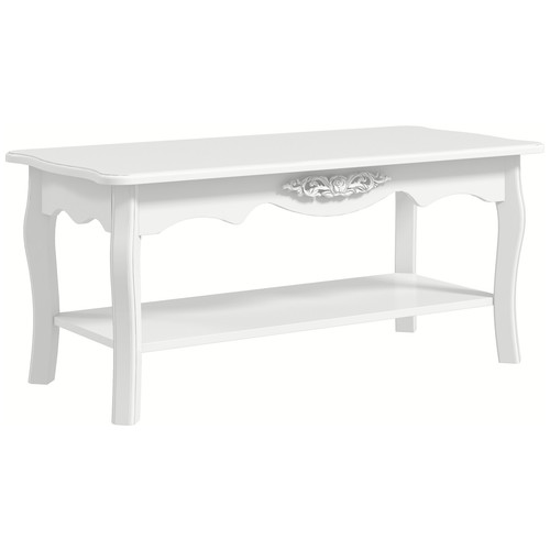 Homcom white coffee table with - homcom,