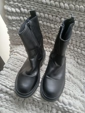 ZARA BLACK CHELSEA HEELED  ANKLE BOOTS SZ 3/36