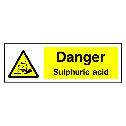 Danger sulphuric acid sign - danger,
