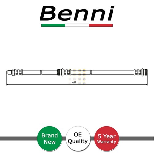 Brake hose rear benni - rear, fits